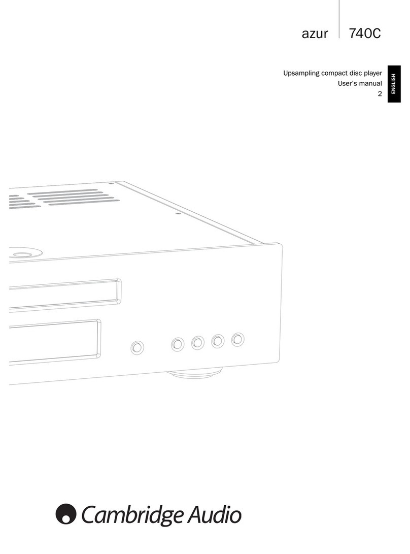 Cambridge Audio AZUR 740 C User manual