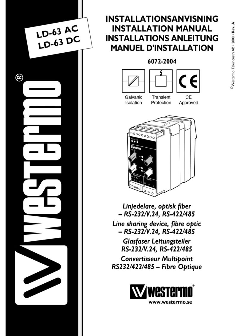 Westermo LD-63 AC installation manual