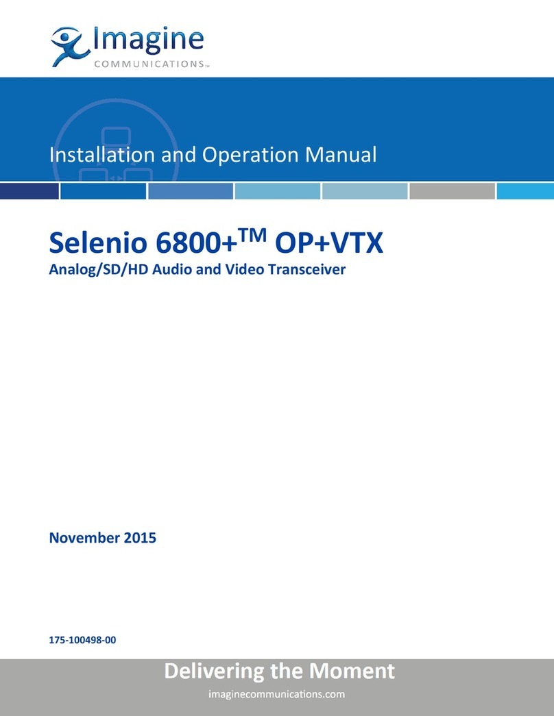 Imagine Selenio6800+ OP+VTX Installation and operation manual