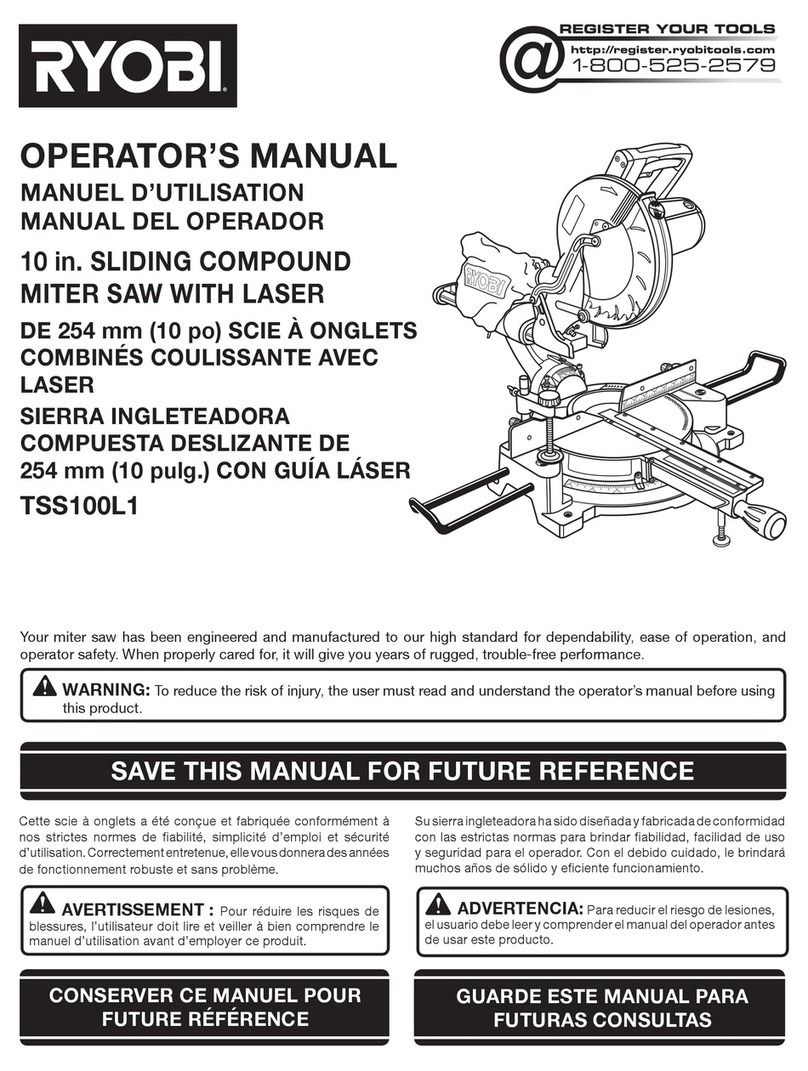 Ryobi tss100l1 User manual Ryobi tss100l1 User manual