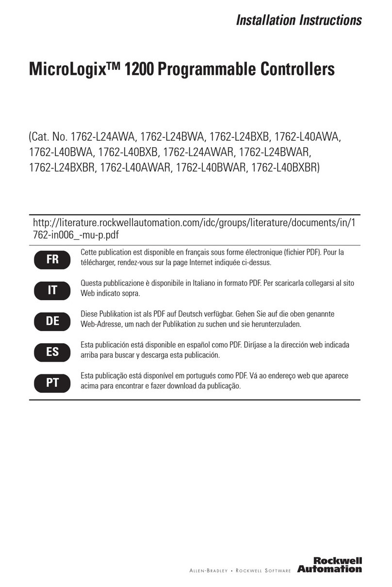 Rockwell Automation micrologix 1200 installation instructions