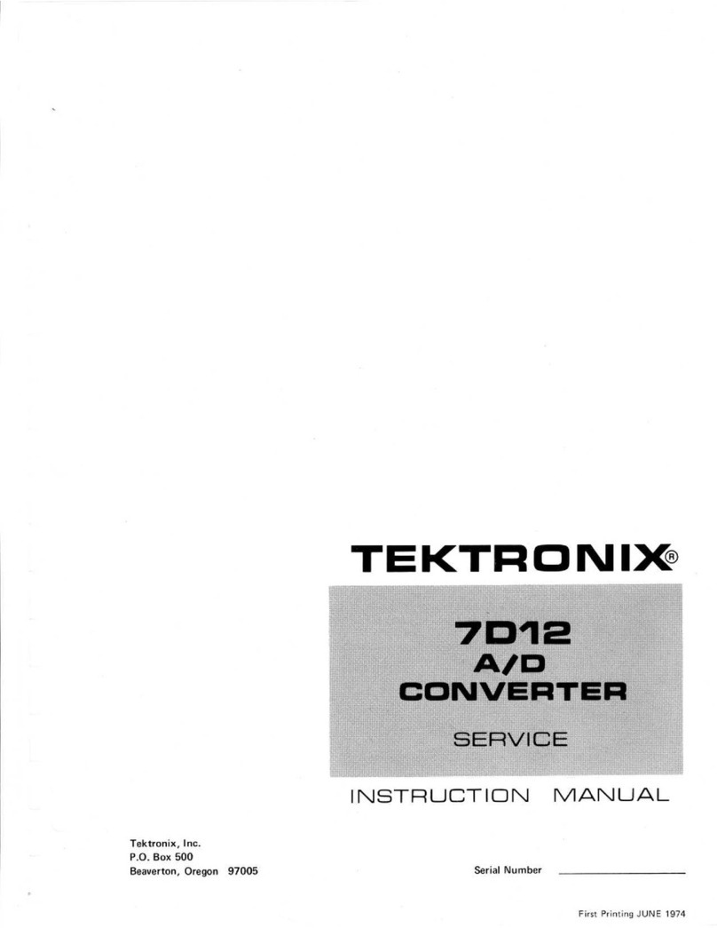 Tektronix 7D12 User manual Tektronix 7D12 User manual