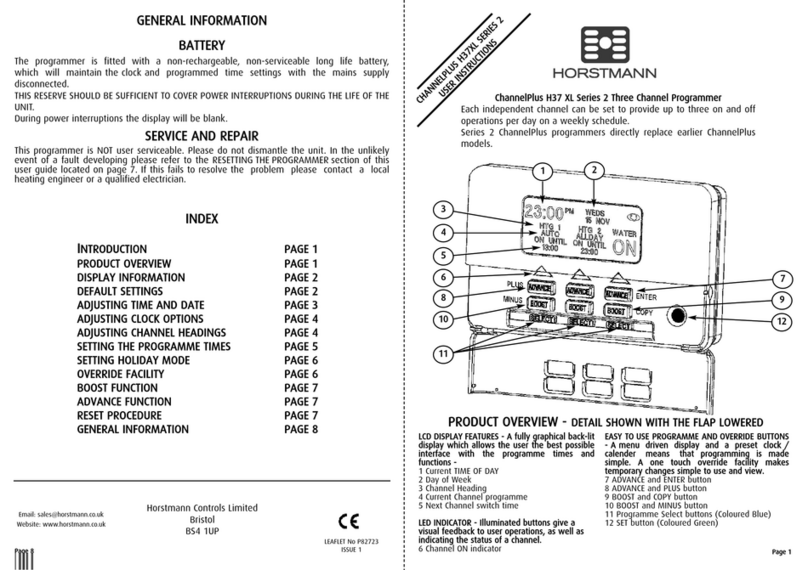 Horstmann channelplus H37 XL series 2 User manual
