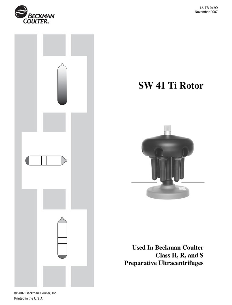 Beckman Coulter SW 41 Ti user manual