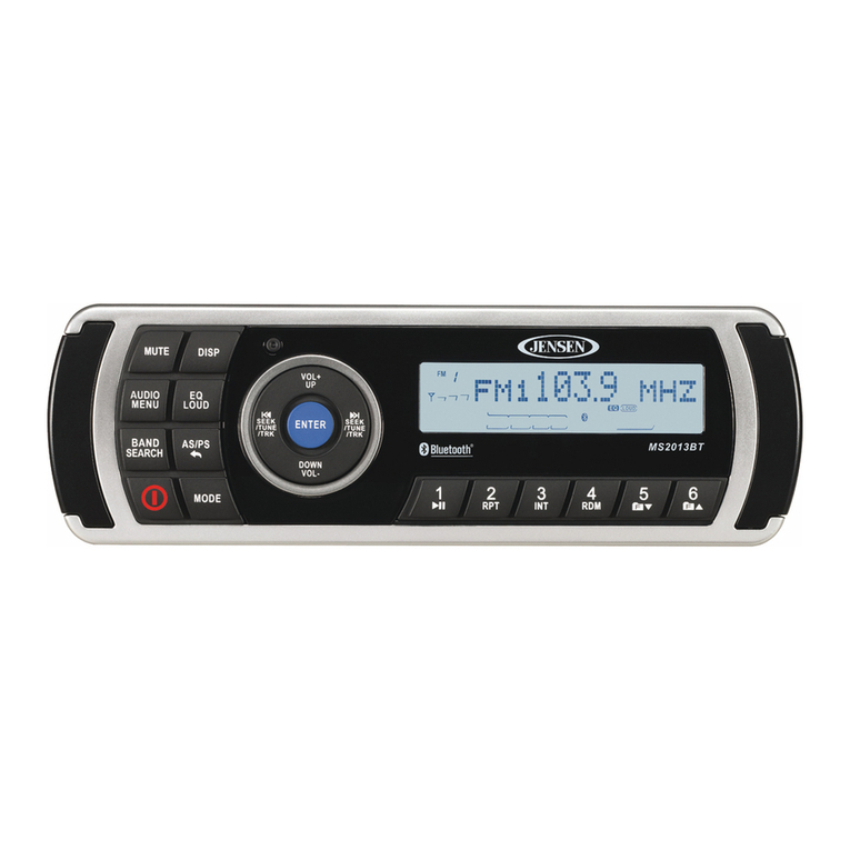 Jensen MS2013BT Installation and operation manual