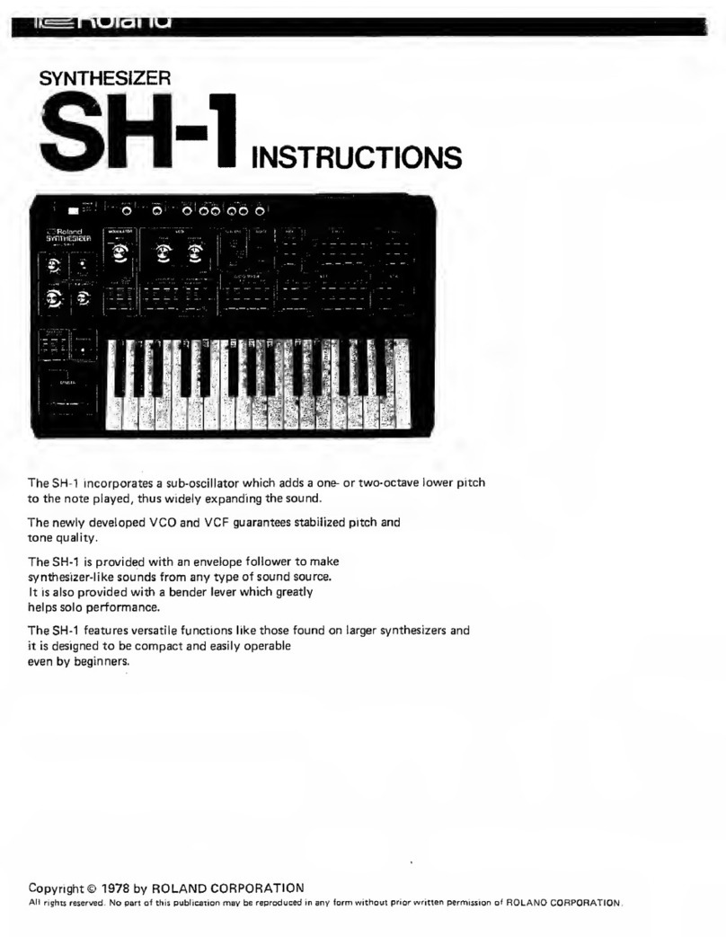Roland SH-1 User manual