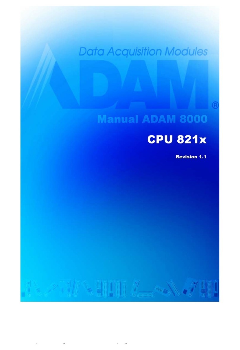 Adam 821x User manual
