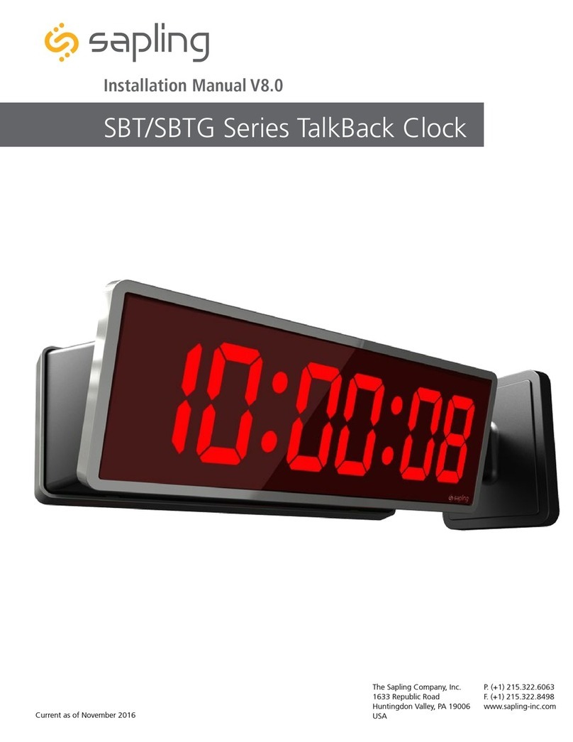 Sapling SBT Series installation manual