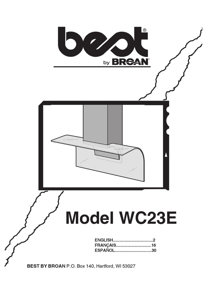 BEST Range Hoods WC23E instructions BEST Range Hoods WC23E instructions