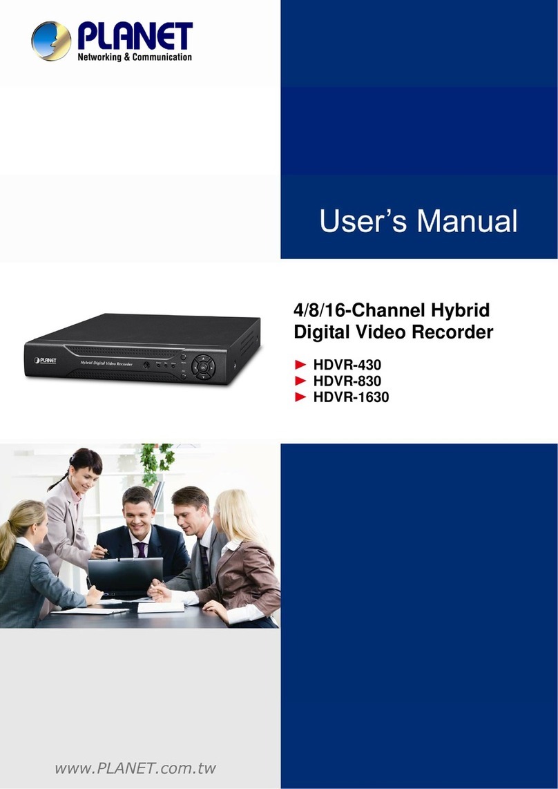 Planet Networking & Communication HDVR-430 user manual