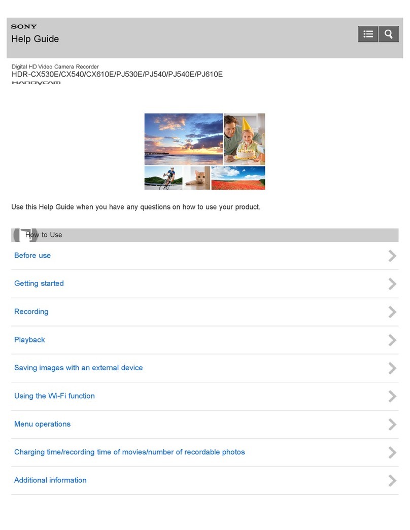 Sony HDR-CX530E Reference guide