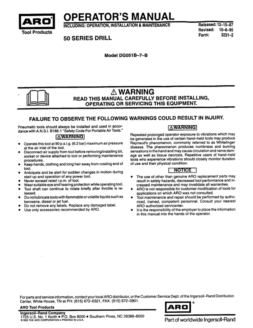 ARO DG051B-7-B Operator's manual