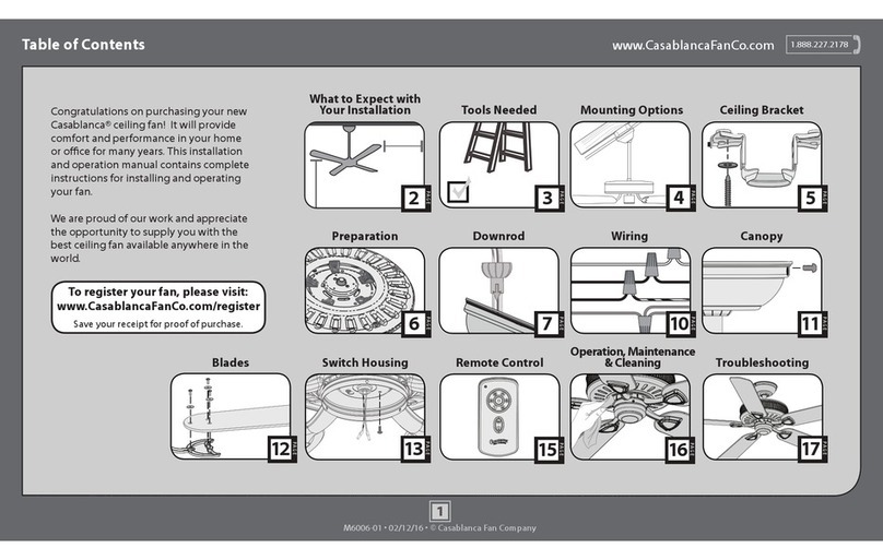 Casablanca M6006-01 User manual Casablanca M6006-01 User manual