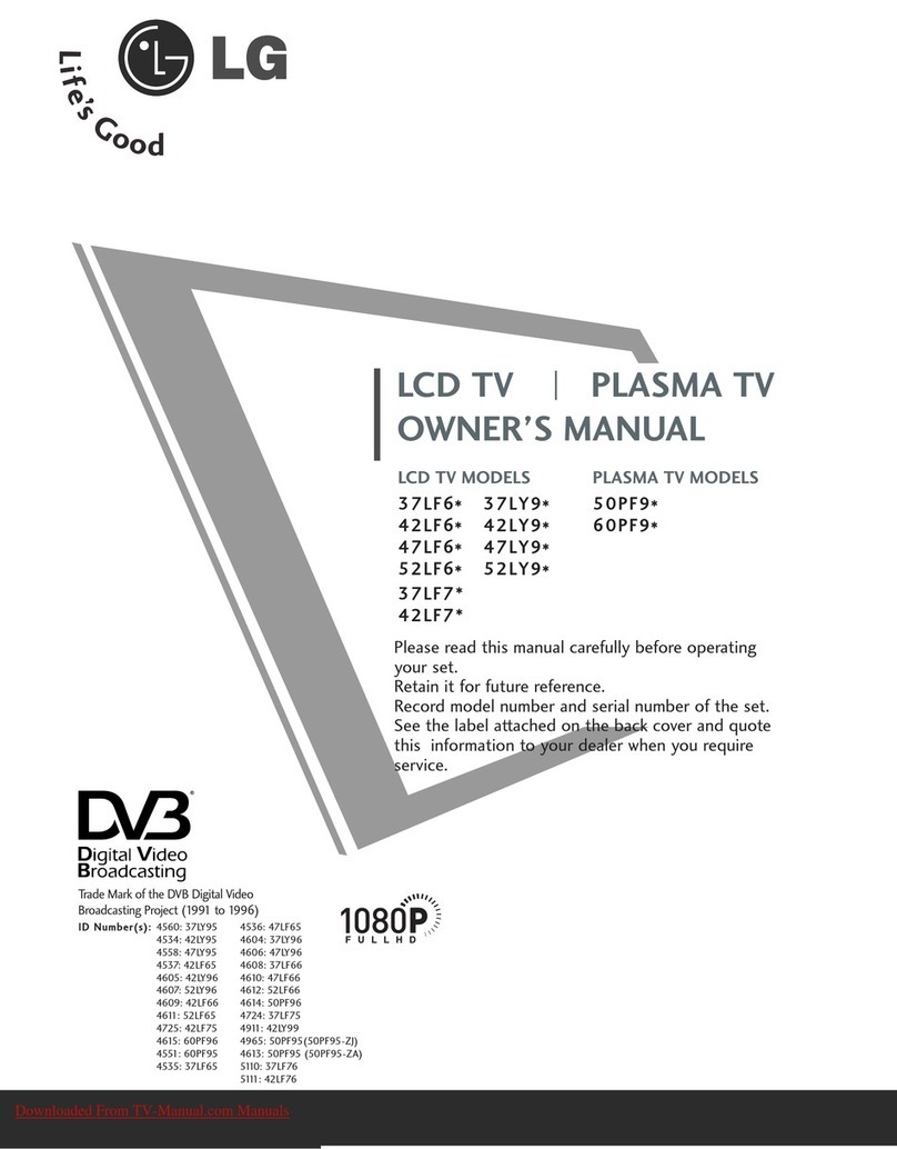 LG 37LF6 Series owner's manual