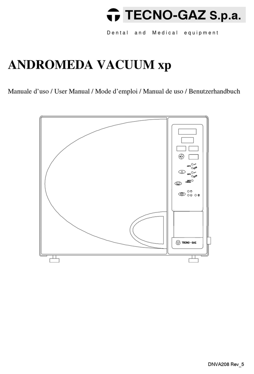 Tecno-gaz ANDROMEDA VACUUM xp user manual