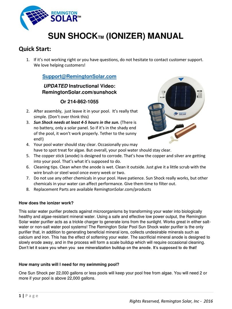 Remington Solar SUN SHOCK manual