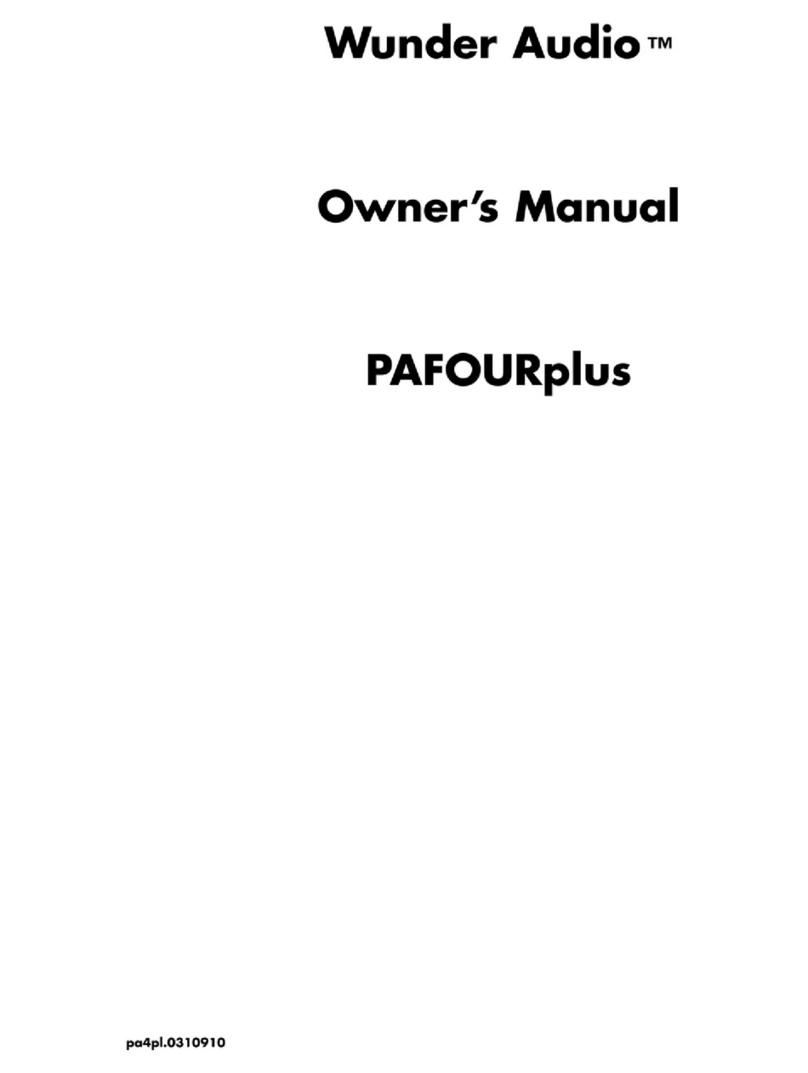 Wunder Audio PAFOURplus owner's manual