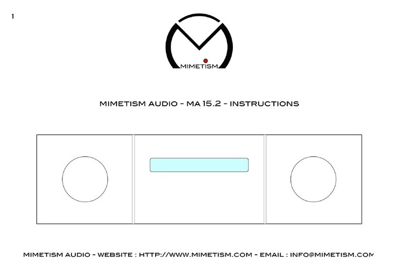 Mimetism Audio MA 15.2 User manual