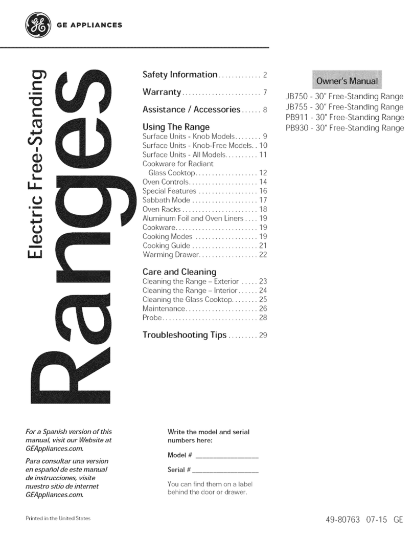 GE JB750 User manual