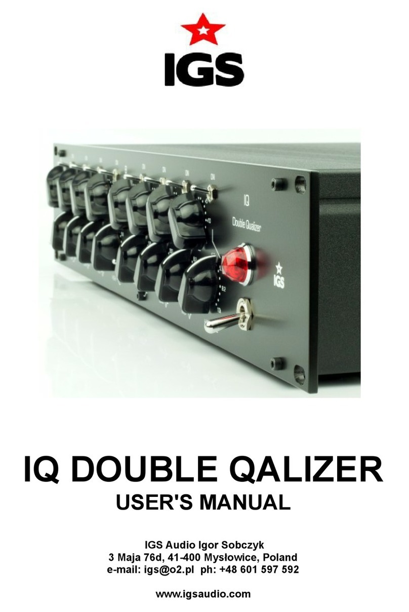 IGS Audio IQ DOUBLE QALIZER user manual