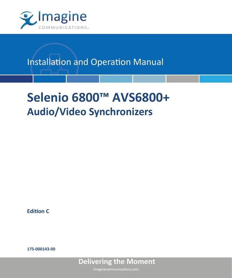 Imagine Selenio 6800 AVS6800+ Installation and operation manual