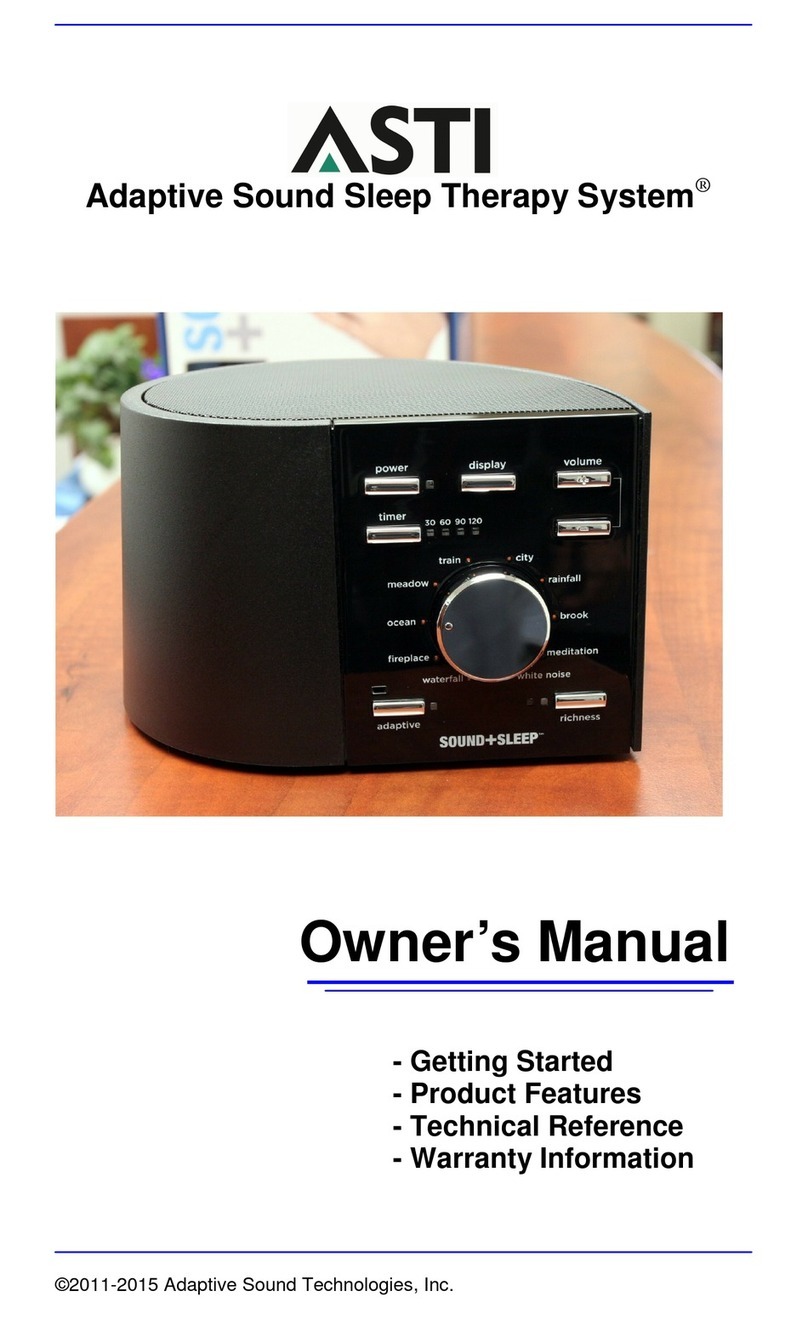 ASTi Sound+Sleep ASM1002 User manual