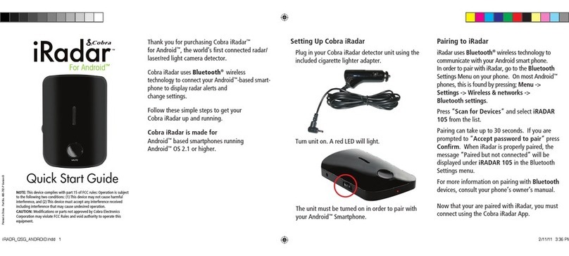 Cobra iRadar quick start guide