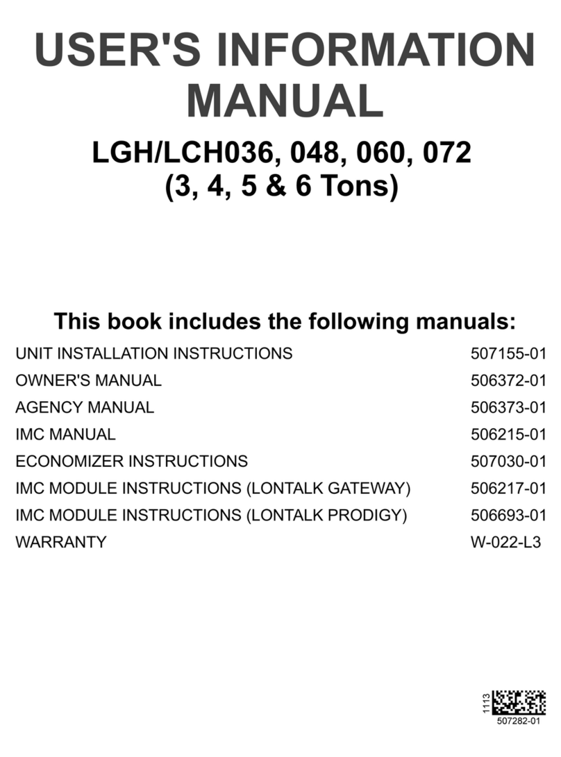 Lennox LGH 036 User manual