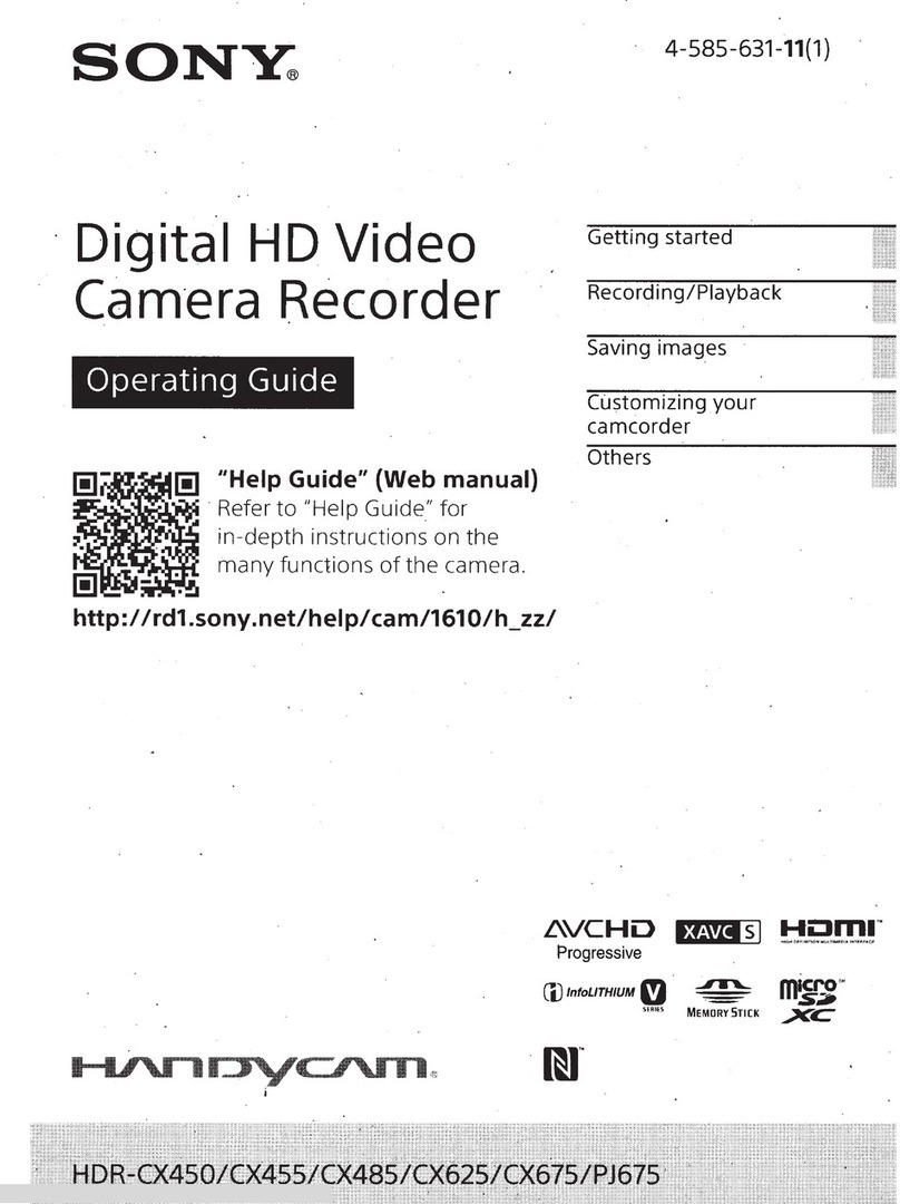 Sony HDR-CX450 User manual Sony HDR-CX450 User manual