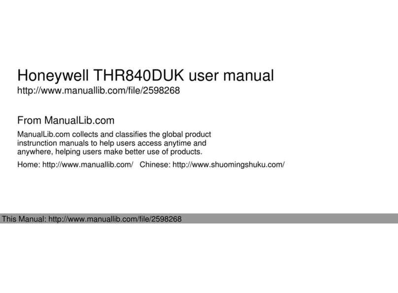 Honeywell thr840duk User manual