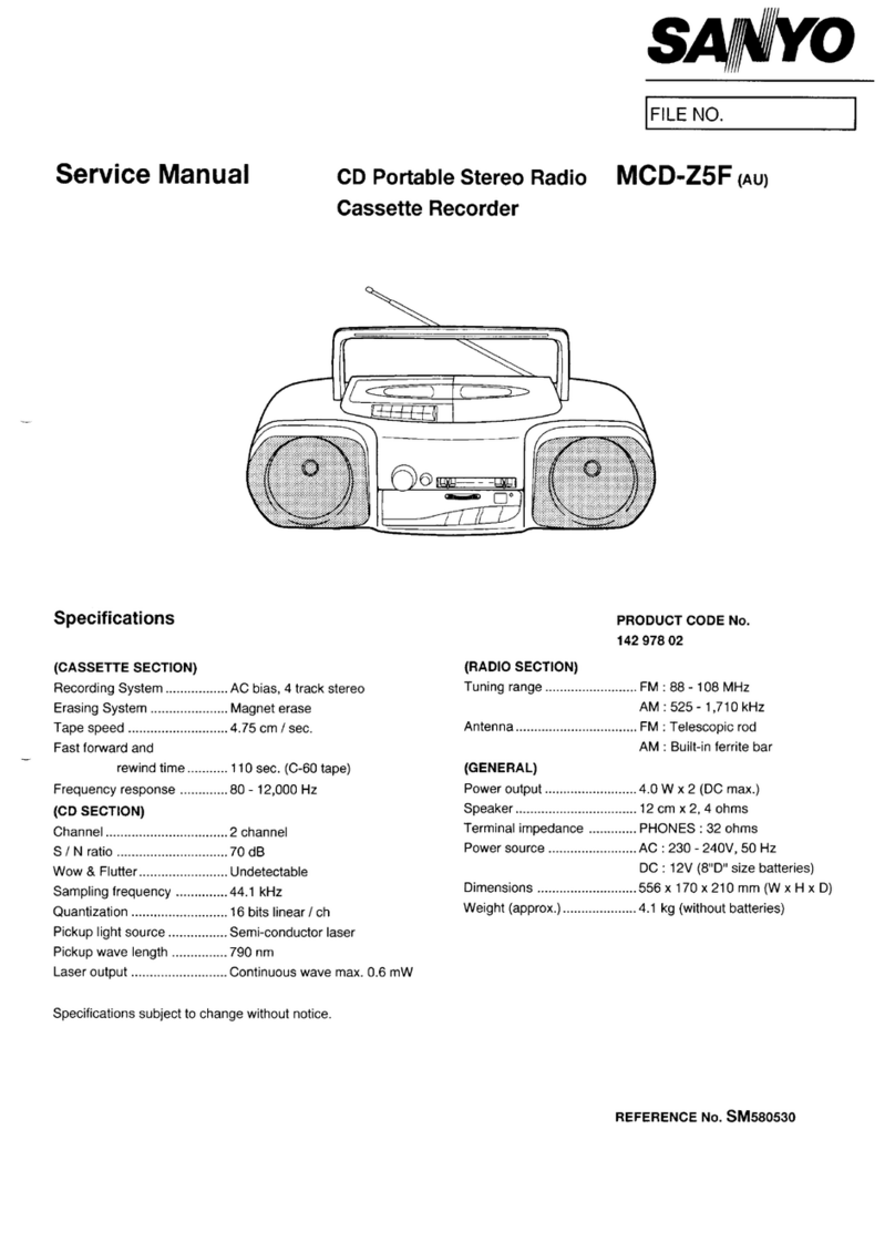 Sanyo MCD-Z5F User manual Sanyo MCD-Z5F User manual