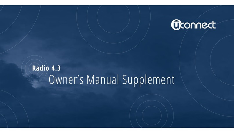 Uconnect Radio 4.3 Owner's manual supplement
