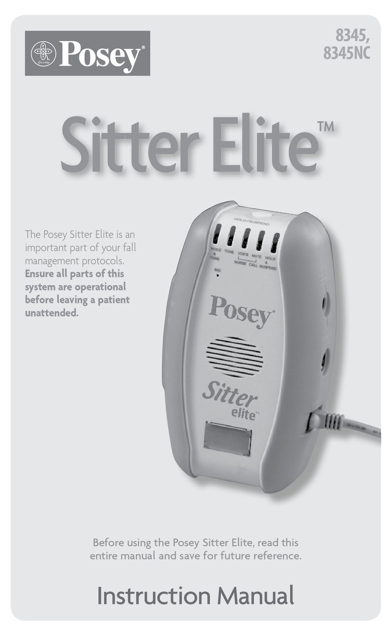 Posey Sitter Elite 8345 instruction manual