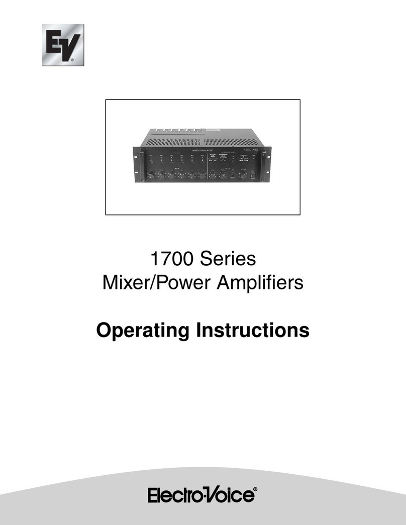 Electro-Voice 1700 Series operating instructions