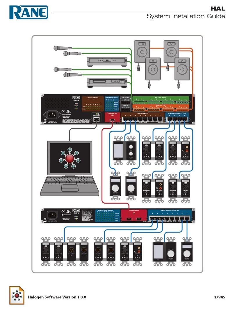 Rane HAL1 System installation guide