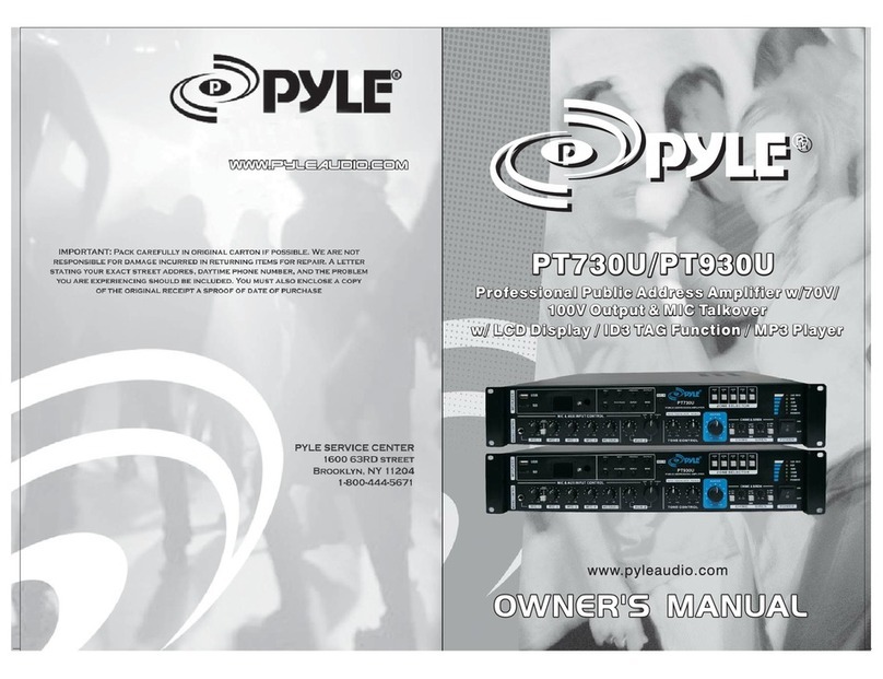 Pyle PT730U User manual