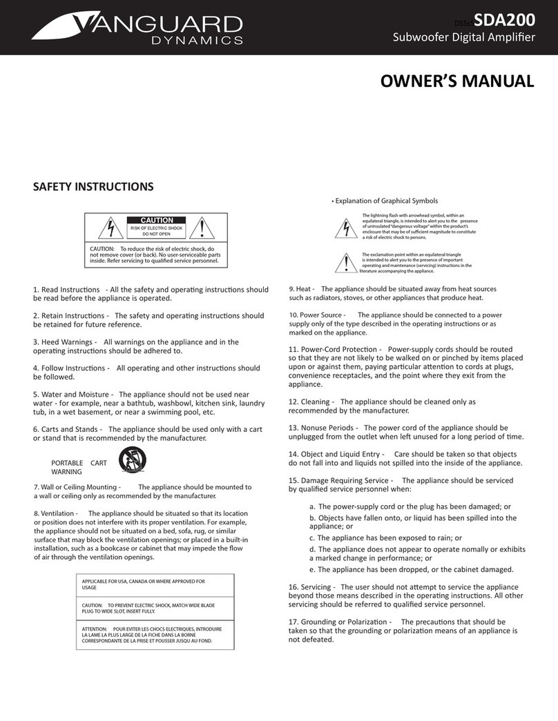 Vanguard SSDA200 owner's manual