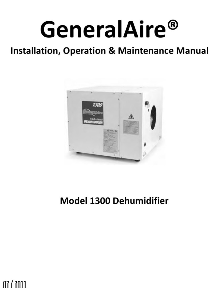 GeneralAire 1300 Instruction manual