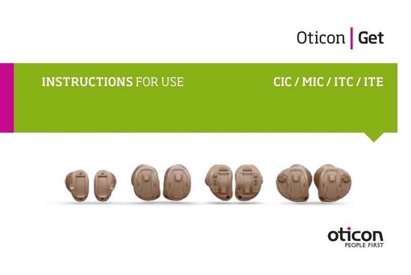 oticon CIC P User manual