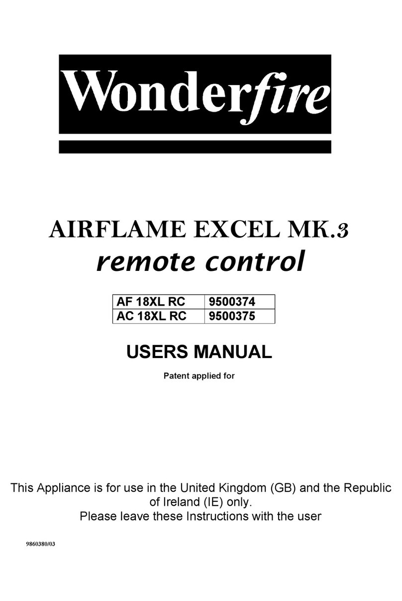 Wonderfire airflame excel mk.3 ac 18xl rc User manual