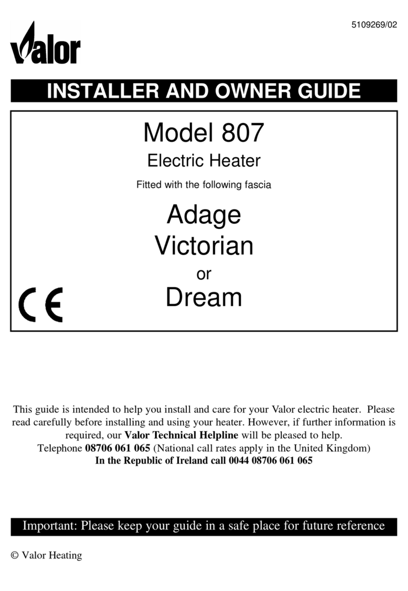 Valor 807 Instructions for use