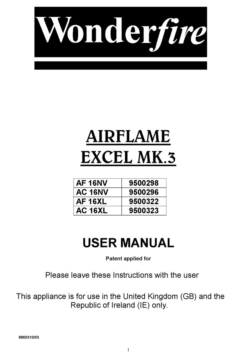 Wonderfire airflame excel mk.3 AC 16XL user manual Wonderfire airflame excel mk.3 AC 16XL user manual