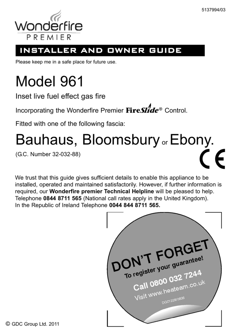 Wonderfire 961 Instructions for use Wonderfire 961 Instructions for use