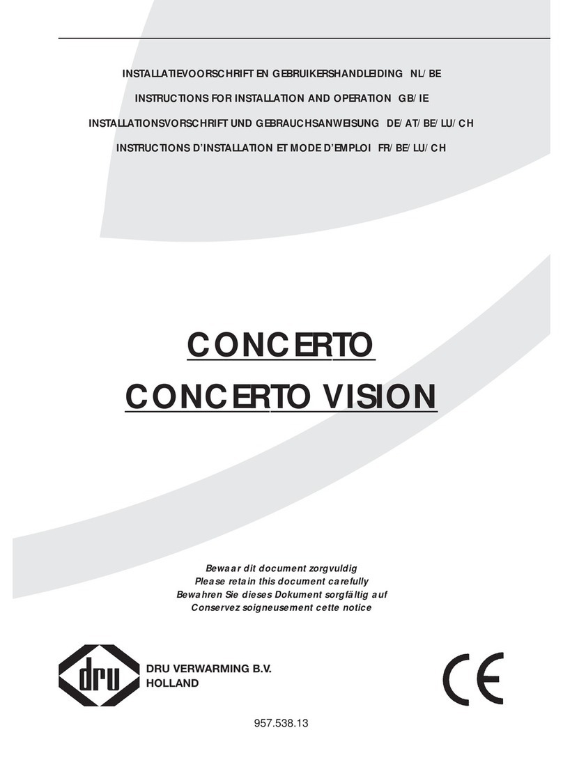 Dru CONCERTO VISION Instructions for installation and operation