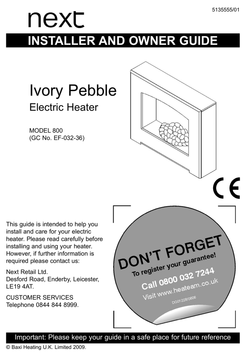 Baxi IVORY PEBBLE 800 Installer and owner guide