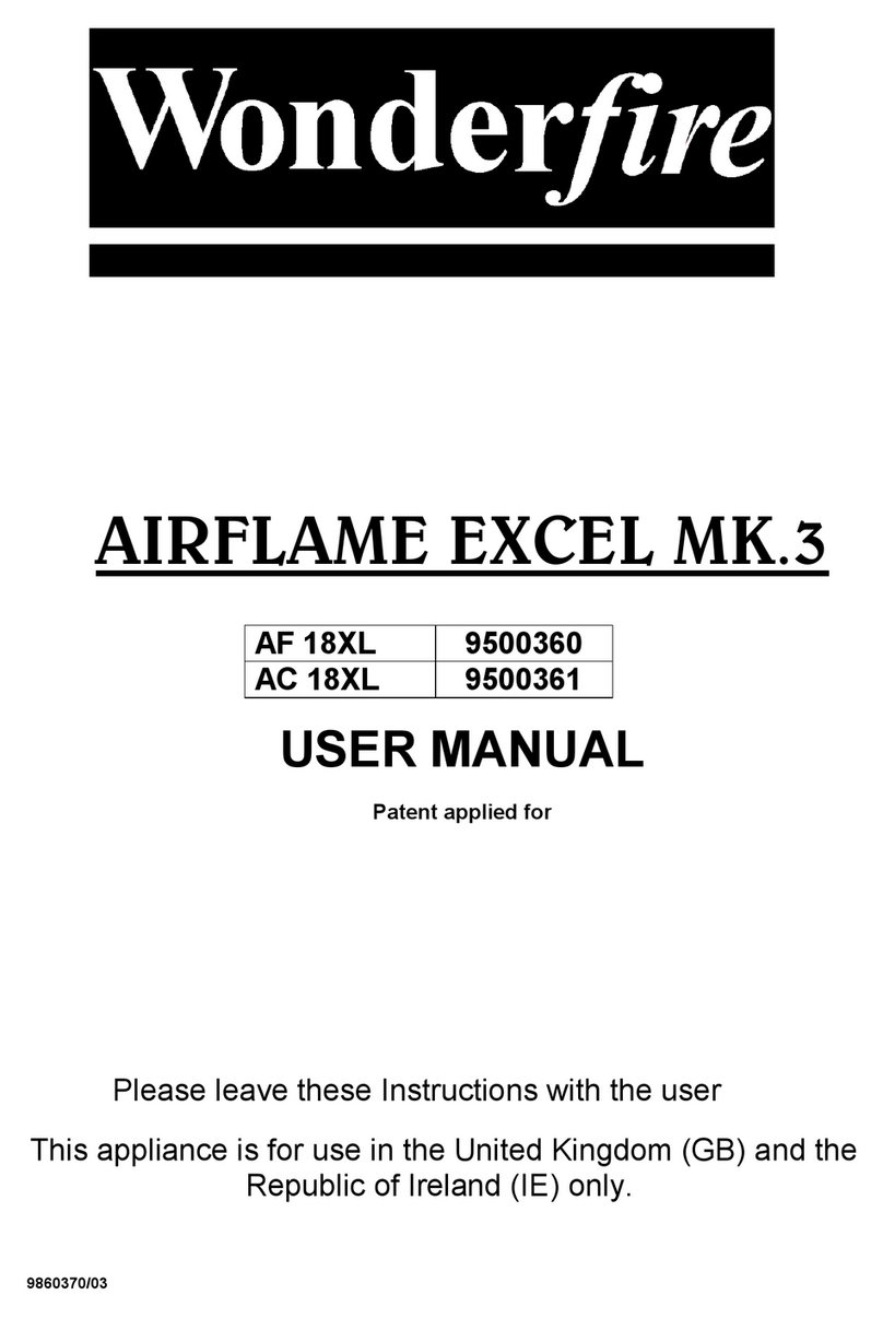 Wonderfire airflame excel mk.3 ac 18xl User manual Wonderfire airflame excel mk.3 ac 18xl User manual