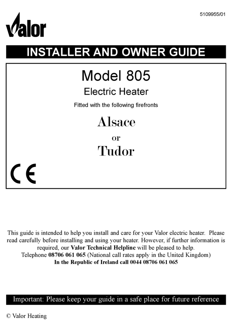 Valor 805 alsace Installer and owner guide