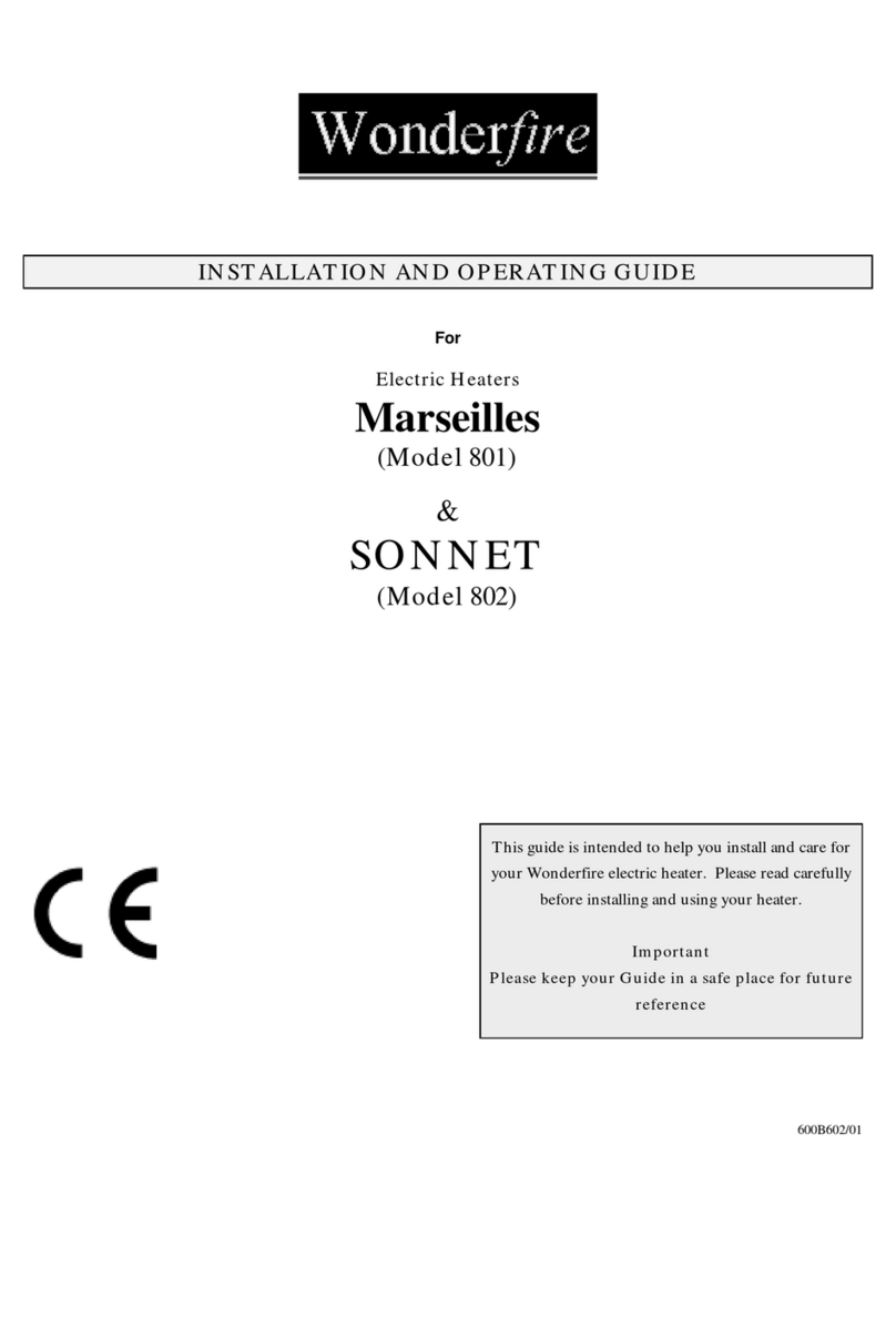 Wonderfire sonnet 802 Installation and operating guide