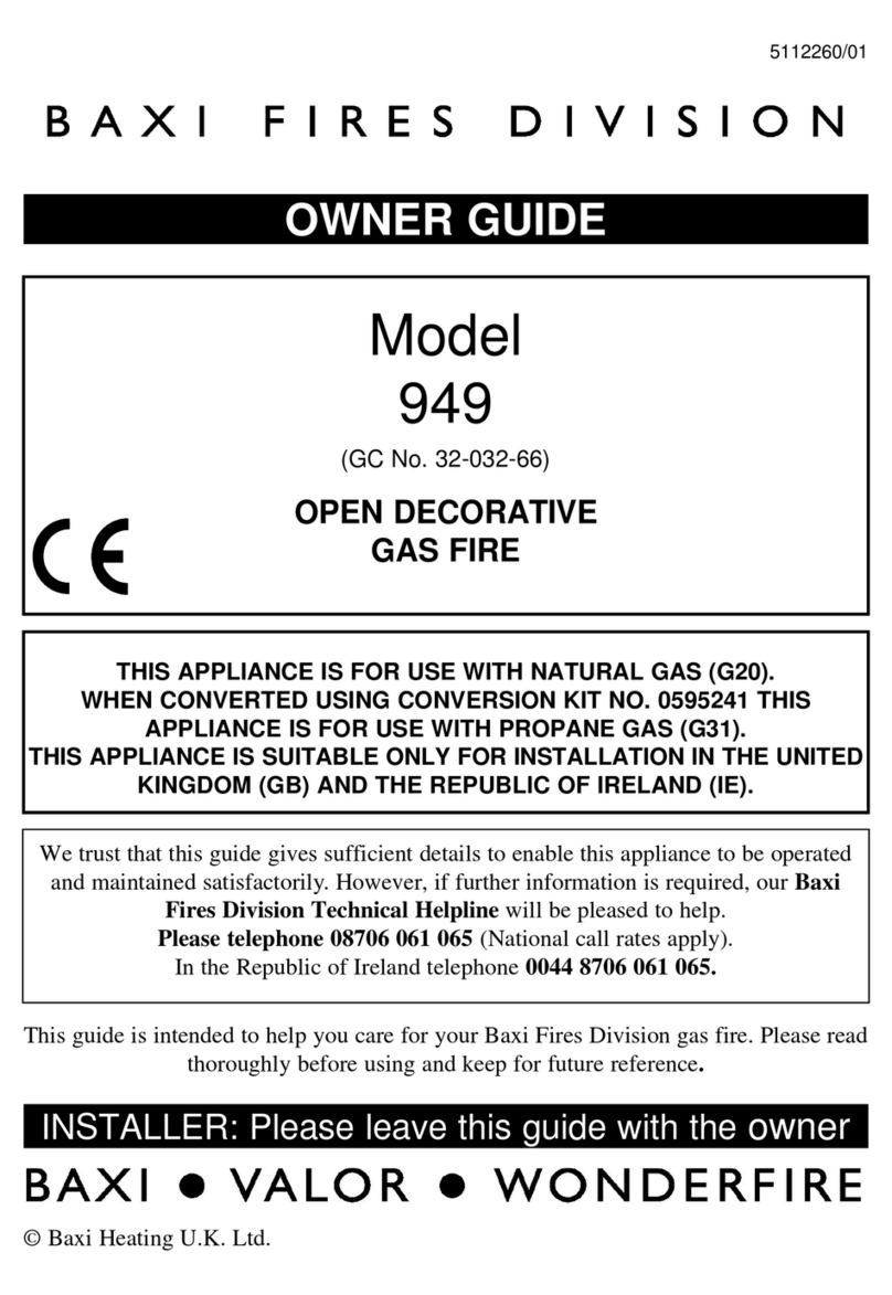 Baxi Fires Division 949 User manual