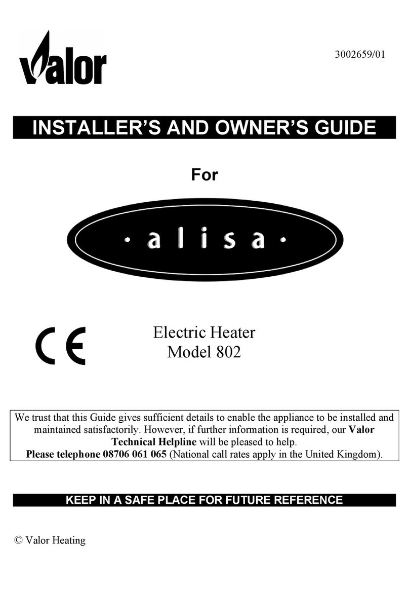 Valor alisa 802 Instructions for use